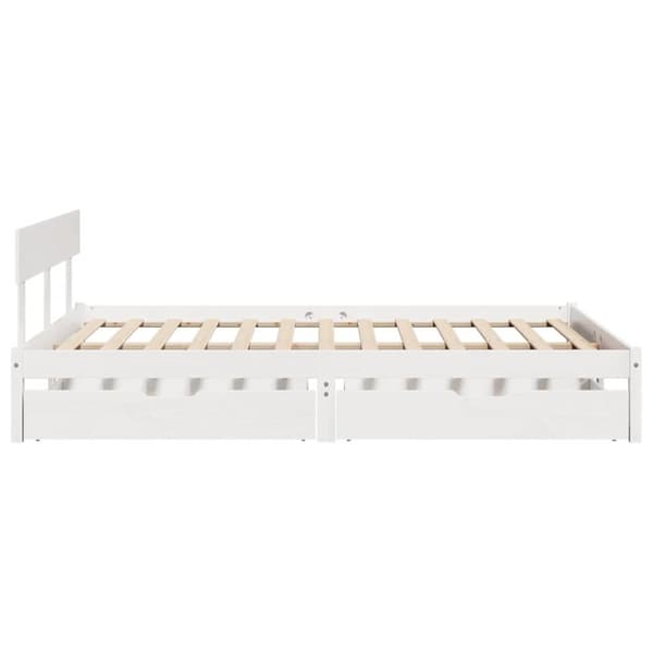 vidaXL Sengeramme uten madrass hvit 120x200 cm heltre furu