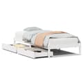 Miniatyrbilde 3 av 11: vidaXL Sengeramme uten madrass hvit 90x200 cm heltre furu