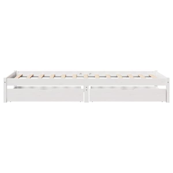 vidaXL Sengeramme uten madrass hvit 90x200 cm heltre furu