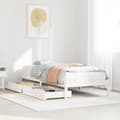 Miniatyrbilde 2 av 11: vidaXL Sengeramme uten madrass hvit 90x200 cm heltre furu