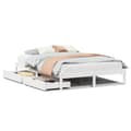 Miniatyrbilde 3 av 11: vidaXL Sengeramme uten madrass hvit 160x200 cm heltre furu