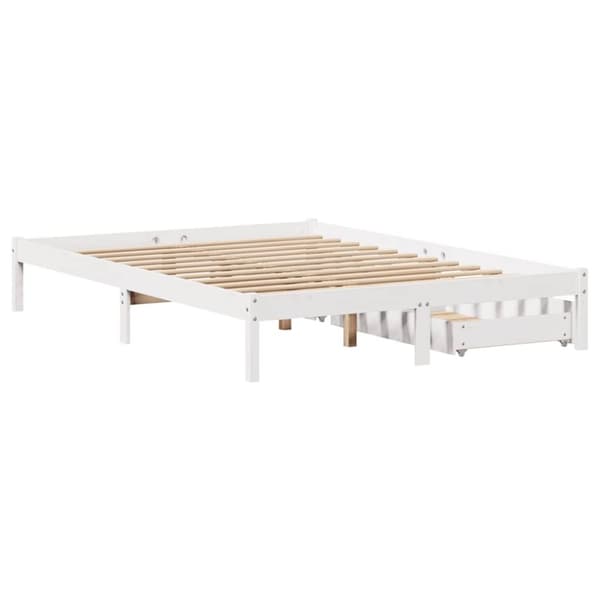 vidaXL Sengeramme uten madrass hvit 160x200 cm heltre furu