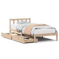 Miniatyrbilde 3 av 11: vidaXL Sengeramme uten madrass 90x200 cm heltre furu
