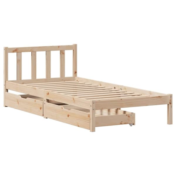 vidaXL Sengeramme uten madrass 90x200 cm heltre furu