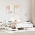 Miniatyrbilde 2 av 11: vidaXL Sengeramme uten madrass hvit 120x190 cm heltre furu