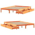 Miniatyrbillede 10 af 11: vidaXL sengeramme uden madras 150x200 cm massivt fyrretræ gyldenbrun
