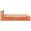 Miniatyrbilde 6 av 11: vidaXL Sengeramme uten madrass brun 135x190 cm heltre furu