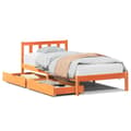 Miniatyrbilde 3 av 11: vidaXL Sengeramme uten madrass voksbrun 90x190 cm heltre furu