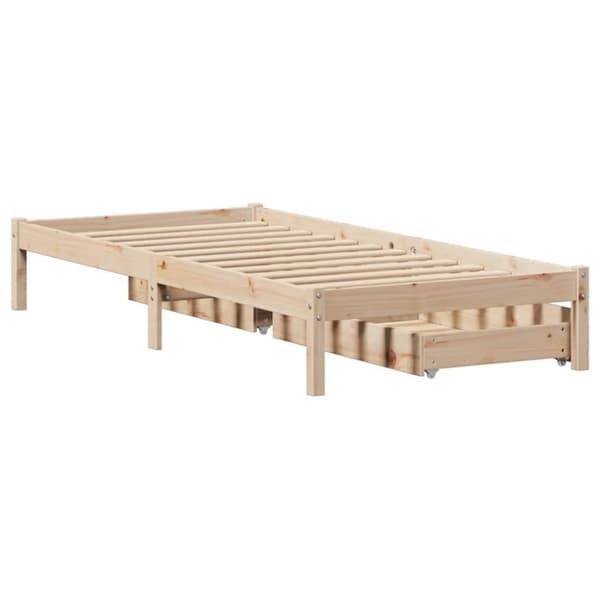 vidaXL sengeramme uden madras 90x200 cm massivt fyrretræ