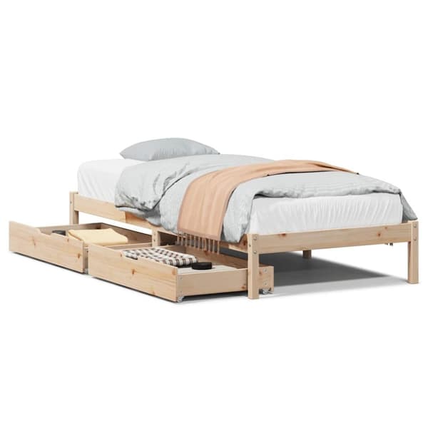 vidaXL sengeramme uden madras 90x200 cm massivt fyrretræ