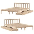 Miniatyrbilde 10 av 11: vidaXL Sengeramme uten madrass 160x200 cm heltre furu