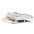 Miniatyrbilde 3 av 11: vidaXL Sengeramme uten madrass hvit 150x200 cm heltre furu