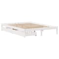 Miniatyrbilde 4 av 11: vidaXL Sengeramme uten madrass hvit 150x200 cm heltre furu