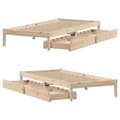 Miniatyrbilde 10 av 11: vidaXL Sengeramme uten madrass 90x200 cm heltre furu