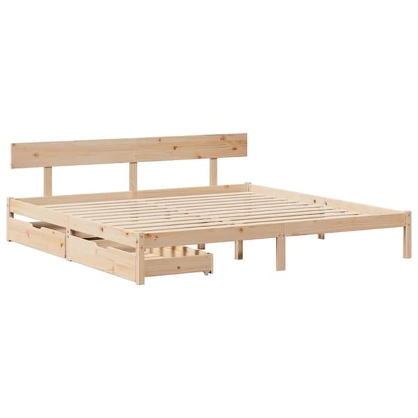 vidaXL sengeramme uden madras 180x200 cm massivt fyrretræ