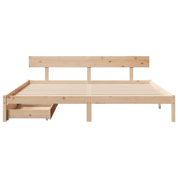 vidaXL sengeramme uden madras 180x200 cm massivt fyrretræ