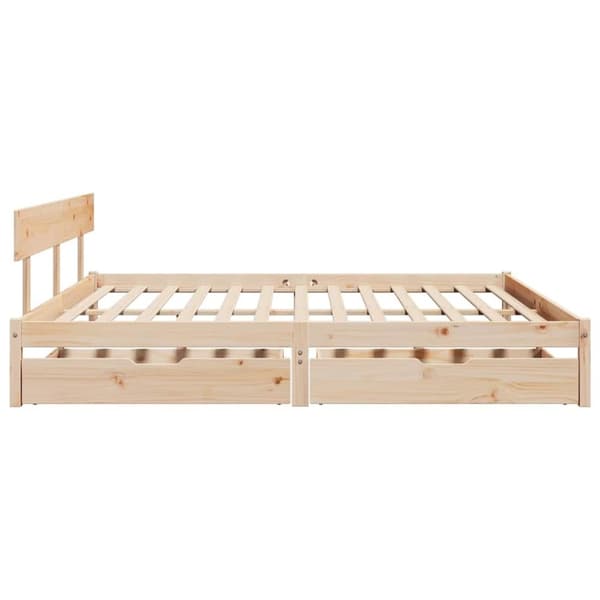 vidaXL sengeramme uden madras 180x200 cm massivt fyrretræ