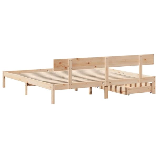 vidaXL sengeramme uden madras 180x200 cm massivt fyrretræ