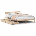 Miniatyrbilde 1 av 11: vidaXL Sengeramme uten madrass 160x200 cm heltre furu