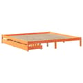 Miniatyrbilde 4 av 11: vidaXL Sengeramme uten madrass voksbrun 180x200 cm heltre furu