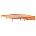 Miniatyrbilde 7 av 11: vidaXL Sengeramme uten madrass voksbrun 180x200 cm heltre furu