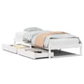 Miniatyrbilde 1 av 11: vidaXL Sengeramme uten madrass hvit 100x200 cm heltre furu