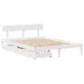 Miniatyrbilde 4 av 11: vidaXL Sengeramme uten madrass hvit 135x190 cm heltre furu