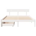 Miniatyrbilde 5 av 11: vidaXL Sengeramme uten madrass hvit 135x190 cm heltre furu