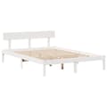 Miniatyrbilde 8 av 11: vidaXL Sengeramme uten madrass hvit 135x190 cm heltre furu
