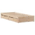 Miniatyrbilde 4 av 11: vidaXL Sengeramme uten madrass 75x190 cm heltre furu