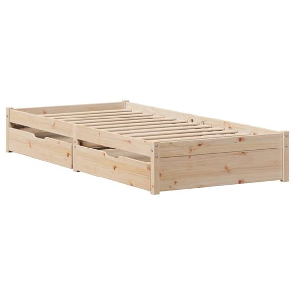vidaXL Sengeramme uten madrass 75x190 cm heltre furu