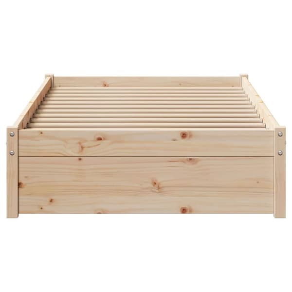 vidaXL Sengeramme uten madrass 75x190 cm heltre furu
