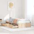 Miniatyrbilde 2 av 11: vidaXL Sengeramme uten madrass 75x190 cm heltre furu