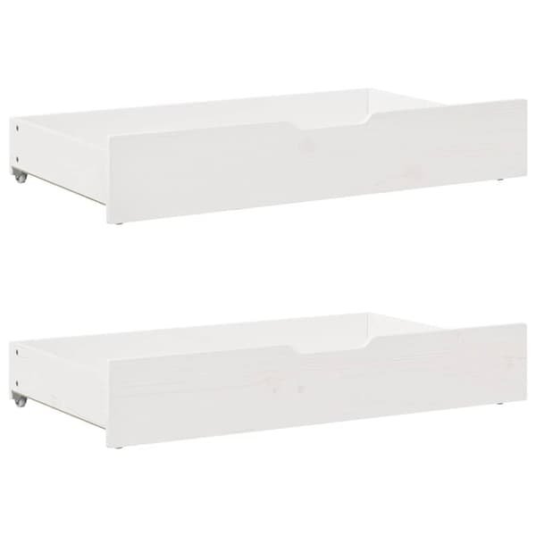 vidaXL Sängram utan madrass vit 90x200 cm massiv furu