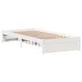 Miniatyrbilde 7 av 11: vidaXL Sengeramme uten madrass hvit 100x200 cm heltre furu
