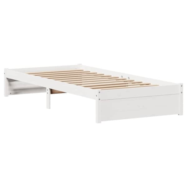 vidaXL Sengeramme uten madrass hvit 100x200 cm heltre furu