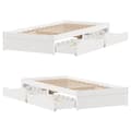 Miniatyrbilde 10 av 11: vidaXL Sengeramme uten madrass hvit 100x200 cm heltre furu
