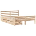 Miniatyrbilde 4 av 11: vidaXL Sengeramme uten madrass 120x200 cm heltre furu