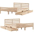 Miniatyrbilde 10 av 11: vidaXL Sengeramme uten madrass 120x200 cm heltre furu