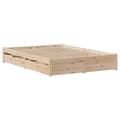 Miniatyrbilde 4 av 11: vidaXL Sengeramme uten madrass 140x200 cm heltre furu