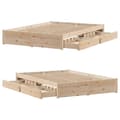 Miniatyrbilde 10 av 11: vidaXL Sengeramme uten madrass 140x200 cm heltre furu