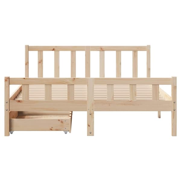 vidaXL sengeramme uden madras 120x190 cm massivt fyrretræ