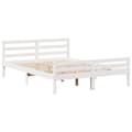 Miniatyrbillede 8 af 11: vidaXL sengeramme uden madras 160x200 cm massivt fyrretræ hvid