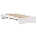Miniatyrbilde 7 av 11: vidaXL Sengeramme uten madrass hvit 75x190 cm heltre furu