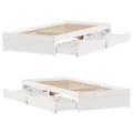 Miniatyrbilde 10 av 11: vidaXL Sengeramme uten madrass hvit 75x190 cm heltre furu
