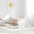 Miniatyrbilde 2 av 11: vidaXL Sengeramme uten madrass hvit 75x190 cm heltre furu