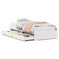 Miniatyrbilde 1 av 11: vidaXL Sengeramme uten madrass hvit 75x190 cm heltre furu