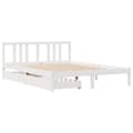 Miniatyrbilde 4 av 11: vidaXL Sengeramme uten madrass hvit 150x200 cm heltre furu