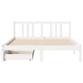 Miniatyrbilde 5 av 11: vidaXL Sengeramme uten madrass hvit 150x200 cm heltre furu