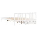 Miniatyrbilde 7 av 11: vidaXL Sengeramme uten madrass hvit 150x200 cm heltre furu